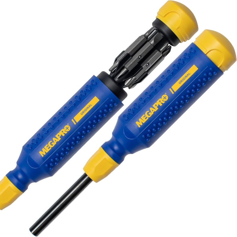 Megapro ® 15-in-1 Original Multi-bit Screwdriver | Home DIY & Repair | Construction | Tradeswork | 14 Industrial-grade bit tips | 1/4" Hex Drive in shaft (Original) - Image 1